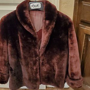 Vintage Brown Mouton Short Coat
